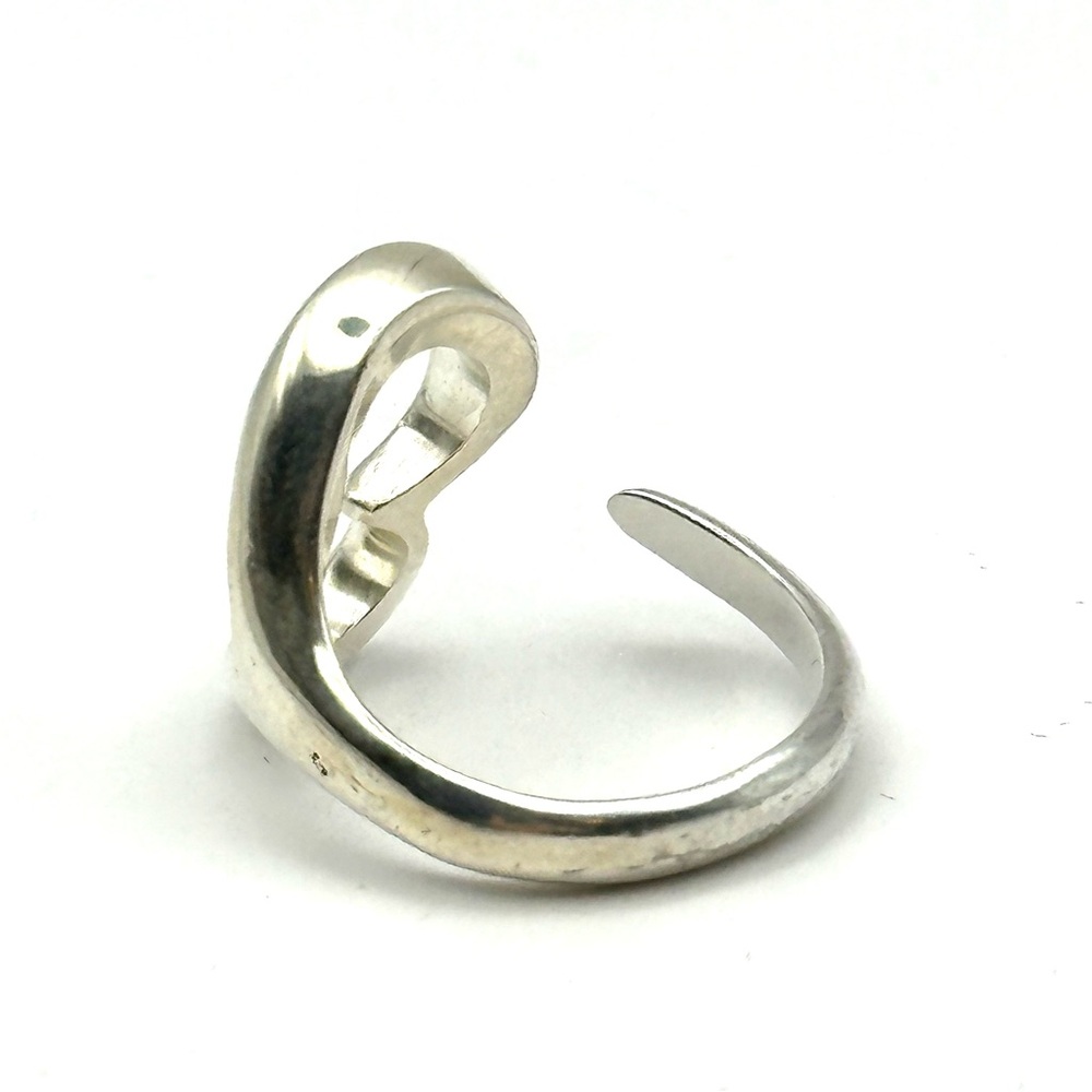 Tiffany & Co Silver Elsa Peretti Open Heart Ring Size 6.25 - Picture 3 of 6
